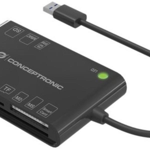 Leitor de Cartões de Cidadão USB2.0 DNie + CardReader (Preto) - CONCEPTRONIC
