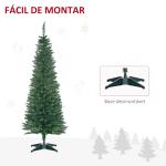 Árvore de Natal Artificial 150cm Ignífugo com 294 Pontas de Ramo PVC Decoração de Natal para Interiores Verde