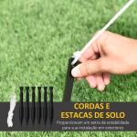 Presépio Insuflável de Natal Decoração Insuflável Natalícia com Luzes LED e Insuflador para Exterior 150x90x185 cm Multicor