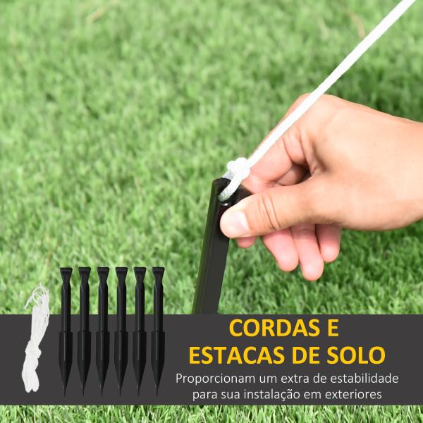 Presépio Insuflável de Natal Decoração Insuflável Natalícia com Luzes LED e Insuflador para Exterior 150x90x185 cm Multicor