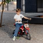 Mota Elétrica para Crianças 24V com Motor 250W Velocidade de 6 - 16km/h Rodas de 30,5 cm para Crianças de 8 - 12 Anos Vermelho