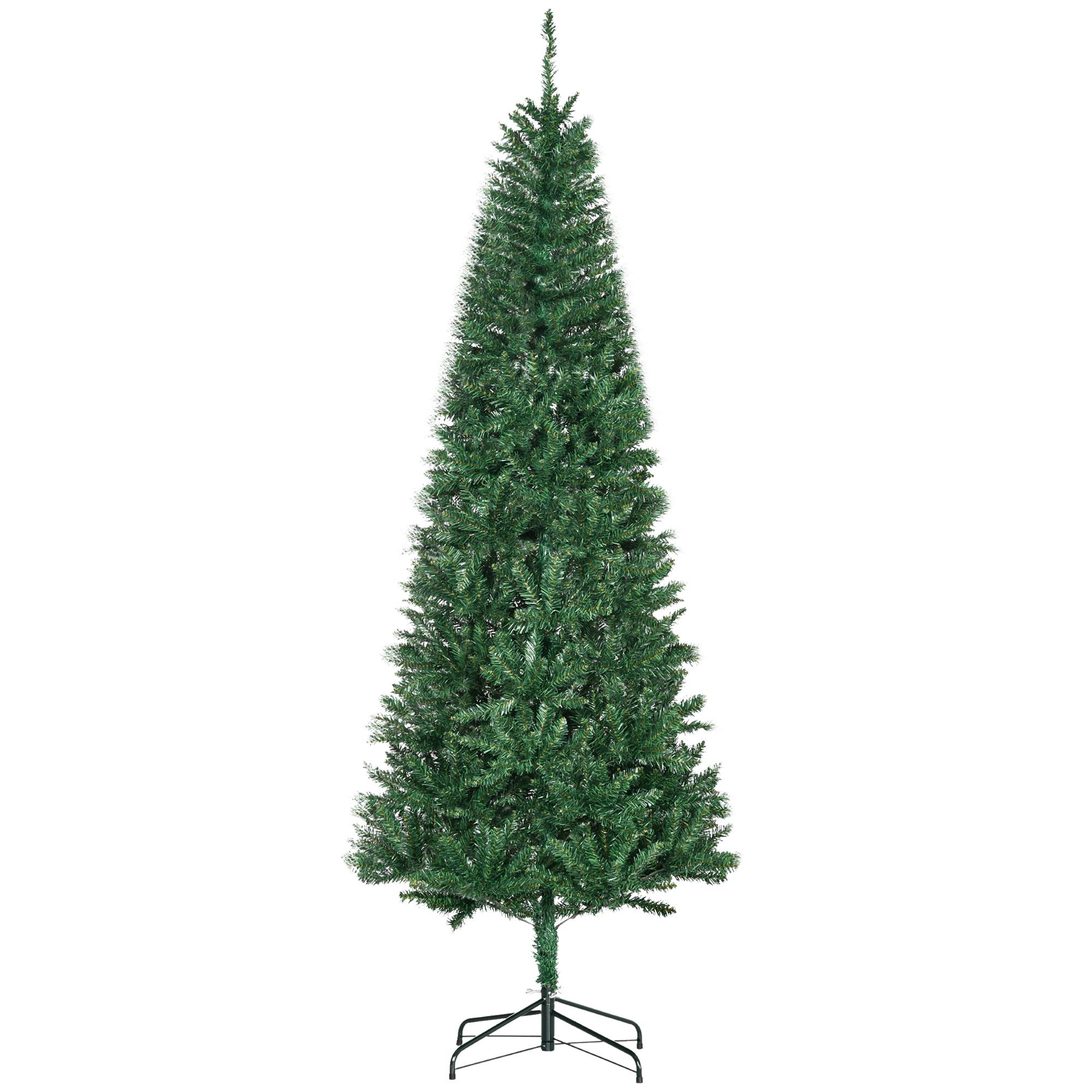 Árvore de Natal Artificial 210cm com 865 Ramos Ecológicos Decoração de Natal para Interiores Φ91x210cm Verde
