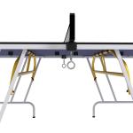 Mesa de Ping - Pong Dobrável com Rede Apoio para os Pés Ajustáveis e Estrutura de Aço para Interior e Exterior 274x152,5x76 cm Azul