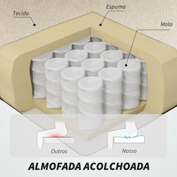Cadeira de Escritório com Massagem Reclinável Aquecimento Apoio para Pés e Controlo Remoto 66x70x112 - 120 cm Bege