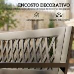 Banco de Jardim Exterior de 2 Lugares com Assento Ripado, Apoios de Braço e Estrutura de Aço 119x50x75 cm Preto
