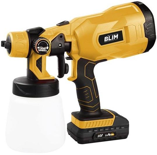 Pistola de Pintura 32000RPM (800ml) s/ Fios 20V c/ Bateria 2Ah - BLIM