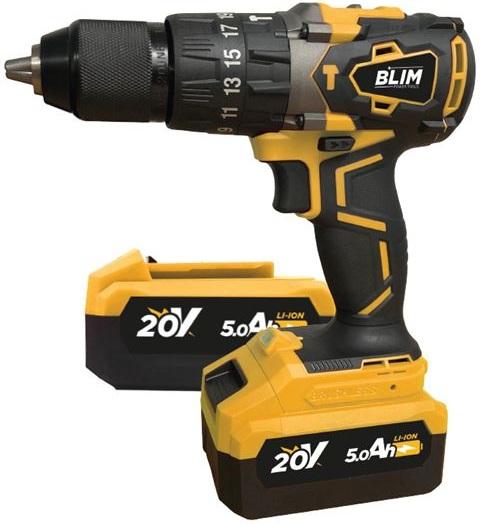 Berbequim Percussão Impacto s/ Fios 20V 2000RPM c/ 2 Baterias 5Ah - BLIM