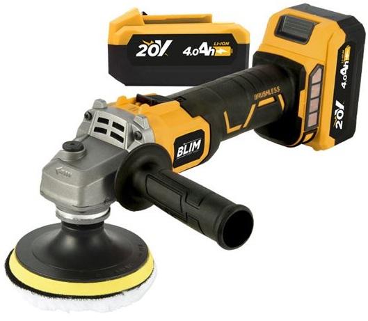 Rebarbadora 115mm + Kit de Polimento s/ Fios 20V c/ 2 Baterias 4Ah - BLIM