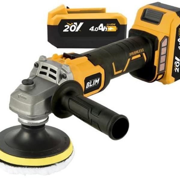 Rebarbadora 115mm + Kit de Polimento s/ Fios 20V c/ 2 Baterias 4Ah - BLIM