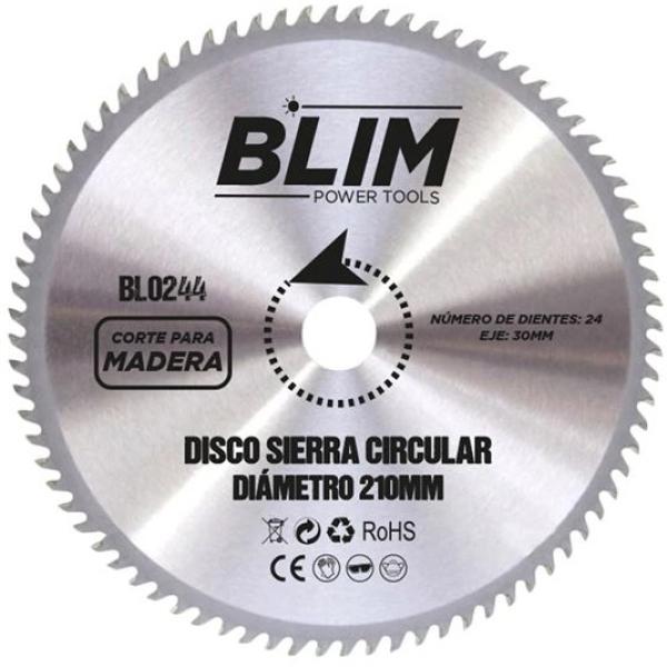 Disco de Corte de Madeira (210mm) p/ Serras Circulares - BLIM