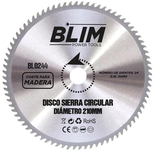 Disco de Corte de Madeira (210mm) p/ Serras Circulares - BLIM