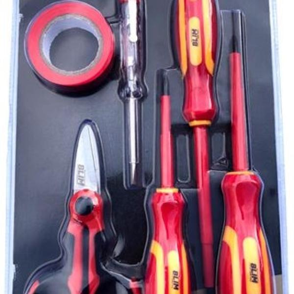 Pack 6x Ferramentas Isoladas 1000V (Chaves + Tesoura + Fita Isoladora) - BLIM