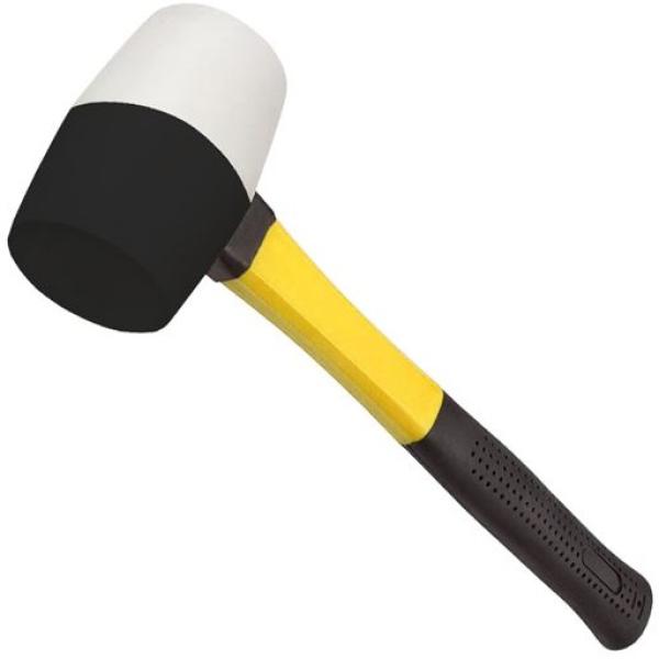 Martelo de Borracha Bicolor 450g c/ Cabo de Fibra de Vidro - BLIM