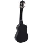 Ukelele de 21 Polegada para Iniciantes com Cordas de Nylon 53X17,5X6,2 cm Preto