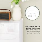 Cómoda com 5 Gavetas de Madeira Cómoda de Dormitório Cómoda Branca Estilo Moderno 55x33x80 cm Branco Brilhante
