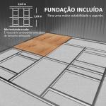 Abrigo de Jardim Exterior para Armazenamento de Ferramentas com 4 Janelas 12,4 m² 340x386x200 cm Castanho