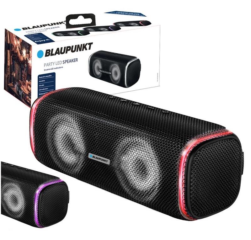 Coluna Portátil BLP3920 Bluetooth 20W c/ Leds (Preto) - BLAUPUNKT