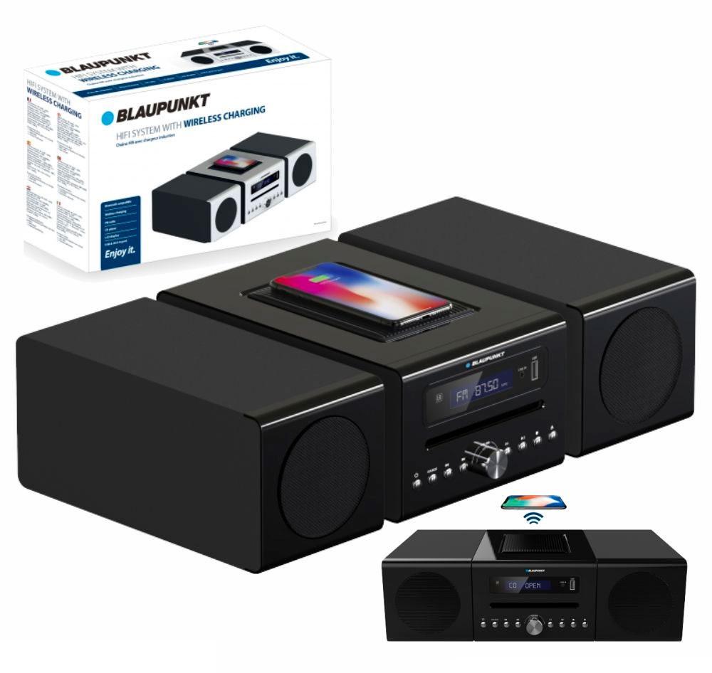 Rádio Portátil Hi - Fi FM 2x 20W USB/CD/BLUETOOTH BLP8800 c/ Carregador Indução Qi (Preto) - BLAUPUNKT