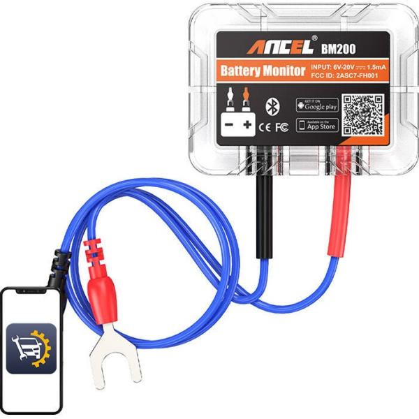 Testador de Bateria Bluetooth BM200 6 - 20V DC - ANCEL