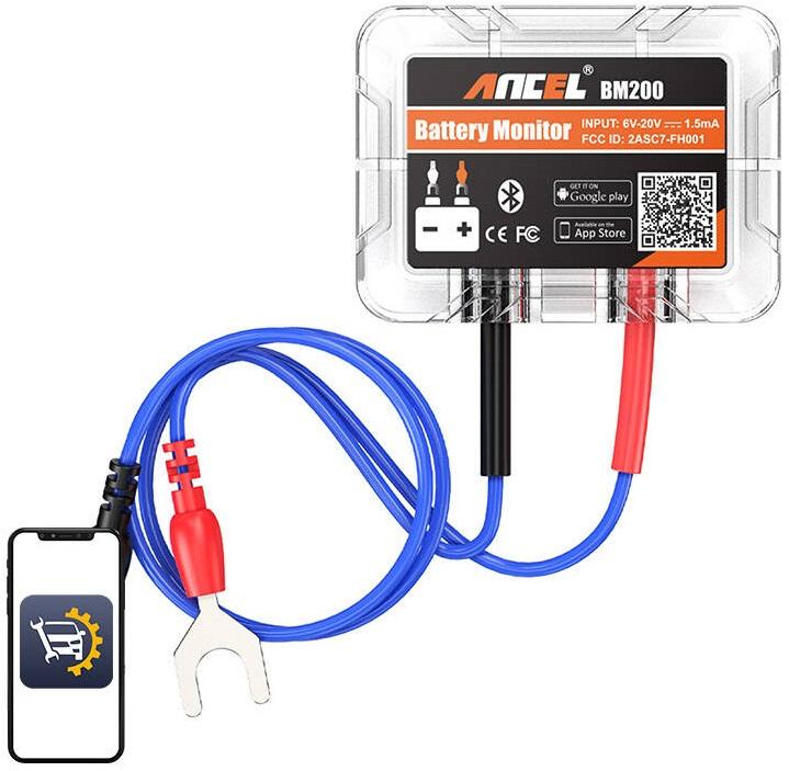 Testador de Bateria Bluetooth BM200 6 - 20V DC - ANCEL