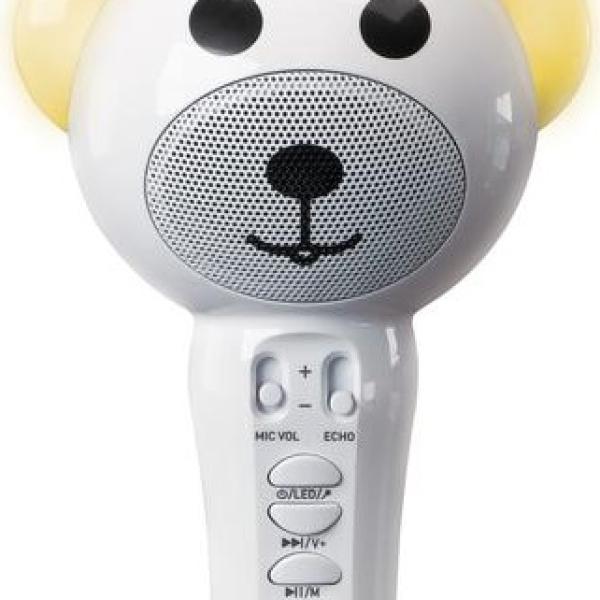 Microfone s/ Fios + Coluna Bluetooth BMC 060 (Branco) - LENCO