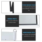 Tela de Projeção Elétrica Portátil Universal 84" 4:3 com Controlo Remoto Suspensa na Parede 171x130 cm Branco