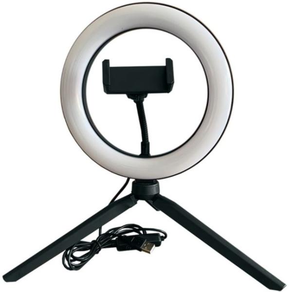 Pack Candeeiro LED 12,5W Dimável 10 + Tripé com Suporte Smartphone p/ Estúdio Fotográfico