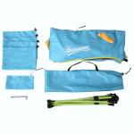 Tenda de Praia Pop - up para 1 - 2 Pessoas com 2 Acessos, 2 Janelas e Bolsa de Transporte 220x173x120 cm Azul Claro