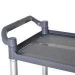 Carrinho Auxiliar com Rodas e 3 Prateleiras Carrinho de Cozinha com Armazenamento Carga 105 kg 88x44x93 cm Cinza