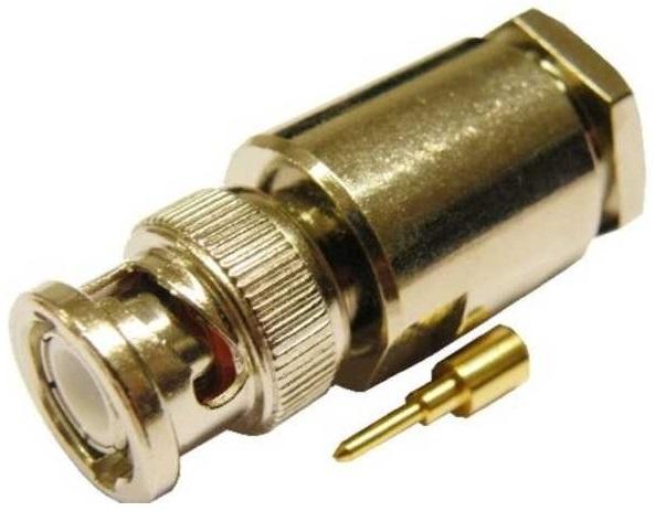 Ficha BNC Macho Compressão RG213