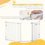 Barreira de Segurança para Animais de Estimação Barreira Dobrável de 3 Painéis 180x74,5 cm Branco