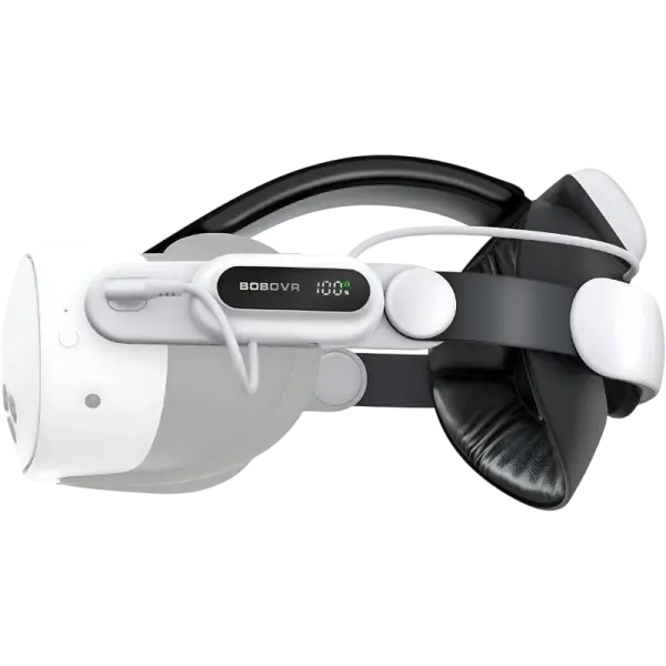 Fita de Cabeça E3 PRO + Bateria p/ Meta Quest 3 e Quest 3S - BOBOVR