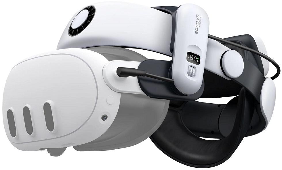 Fita de Cabeça BOBOVR S3 Pro + Bateria p/ Meta Quest 3 e Quest 3S - BOBOVR