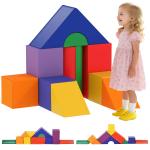 Conjunto de 11 Blocos de Espuma para Crianças Brinquedo de Aprendizagem para Crianças 1 - 3 Anos 50x50x25 cm Multicor
