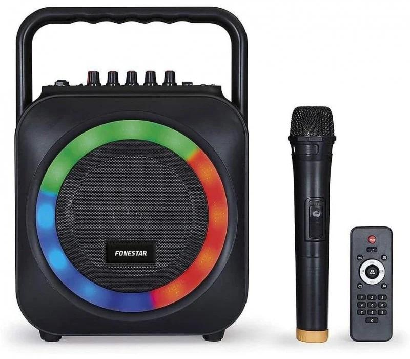 Coluna Portátil 35W RMS c/ Leitor MP3/USB/SD/BLUETOOTH + Microfone + Comando - FONESTAR