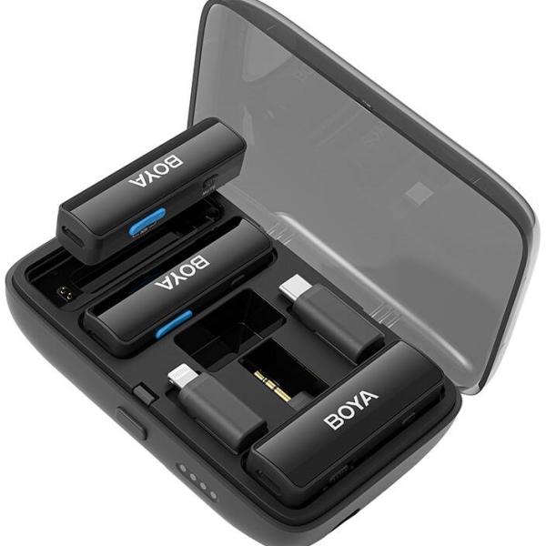 Microfone Duplo BOYALINK s/ Fios (Preto) - BOYA