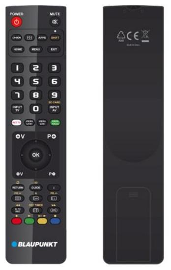 Comando Universal Dedicado p/ TVs LCD PANASONIC - BLAUPUNKT