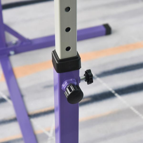 Barra de Ginástica para Crianças com Altura Ajustável 92 - 150 cm Barra Horizontal de Ginástica 194x121x150 cm Roxo