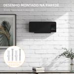 Aquecedor Elétrico de Parede 1000W/2000W 54,5x12x21,5 cm Preto