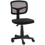 Cadeira de Escritório Operativa Giratória 360° com Altura Ajustável Suporte Lombar 43x48x77,5 - 89,5cm Preto