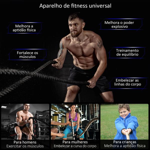 Corda de Batalha Ø38 mm Comprimento 9 m Battle Rope para Exercícios Fitness Crossfit Ultra - Resistente Preto e Amarelo
