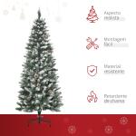 Árvore de Natal Artificial Ø69x150cm com 464 Ramas e 28 Pinhas Folhas de PVC Base Dobrável e Suporte Metálico Decoração de Natal para Interiores Verde