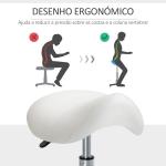 Cadeira de trabalho giratória com rodas banquinho para dentista cabeleireiro cor bege