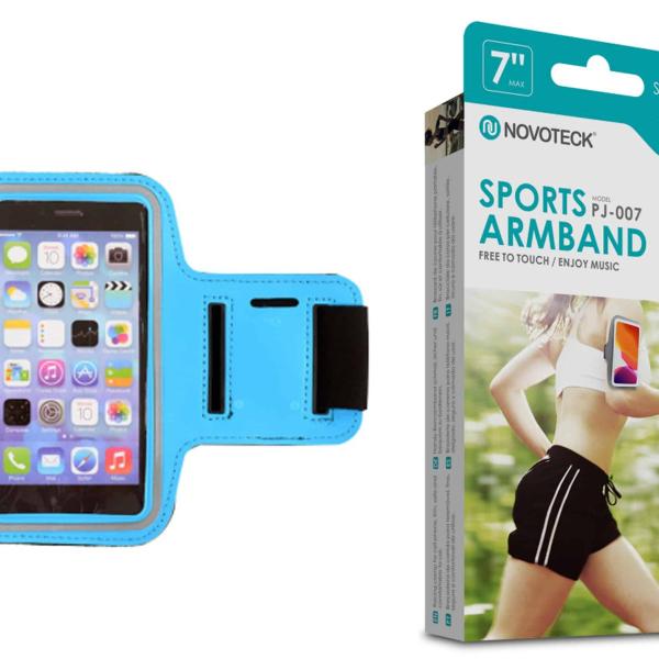 Bracelete Desportivo para Smartphone 3.5”-7.0” Azul-Confortável-Ajustável-Impermeável PJ-007