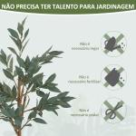 Planta Artificial de Louro 120 cm Planta Artificial Decorativa Grande Decoração para Casa Escritório Varanda Quarto Verde