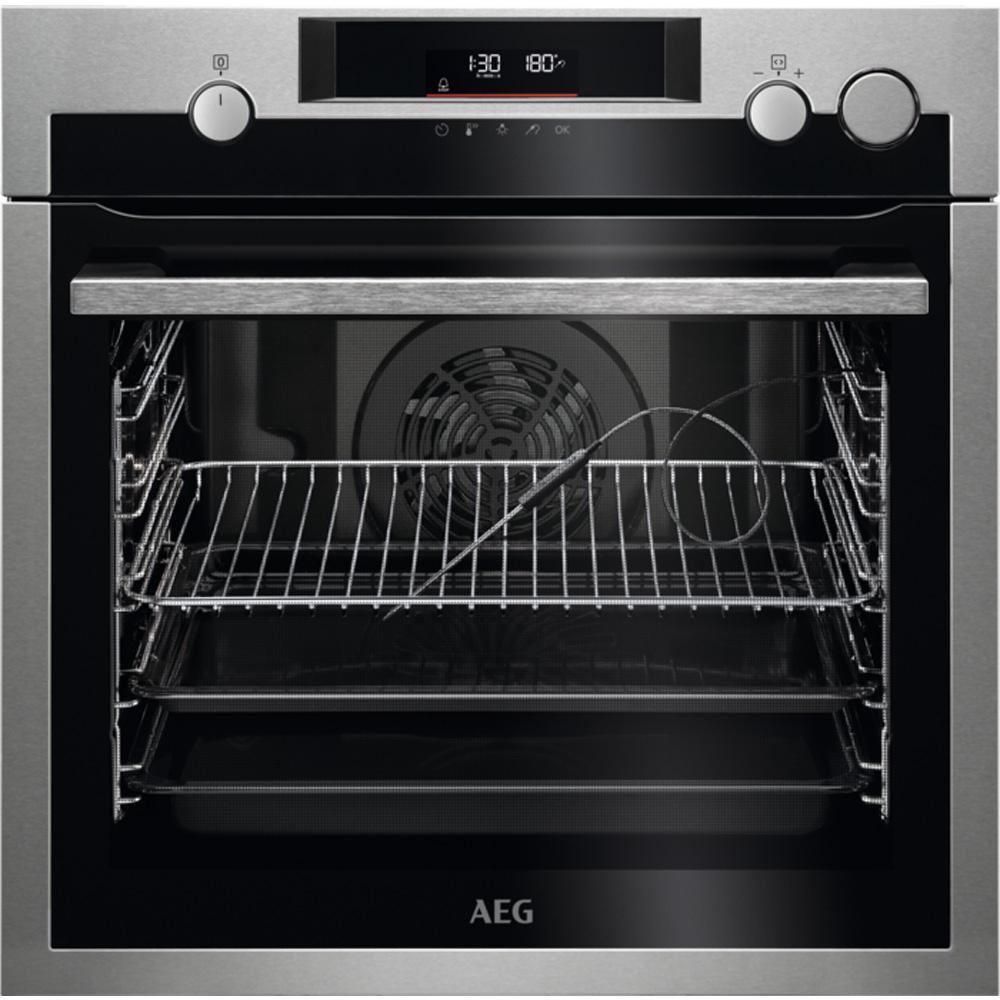 Forno Elétrico de Encastre BSE572360M Pirolítico 3380W 72L (Preto/Cinza) - AEG