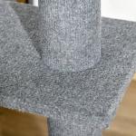 Arranhador para Gatos do Chão ao Teto com Altura Ajustável, 4 Plataformas e Poste 43x27x228 - 260 cm Cinzento
