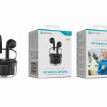 Auriculares Bluetooth TWS Negro BT-010 – Estojo de Carregamento Transparente, Design Moderno