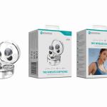 Auriculares Bluetooth TWS Branco BT-019 – Estojo de Carregamento Transparente, Design Moderno