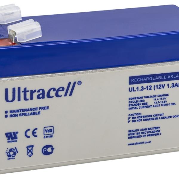 Bateria Chumbo 12V 1,3Ah (97 x 43 x 52 mm) - Ultracell